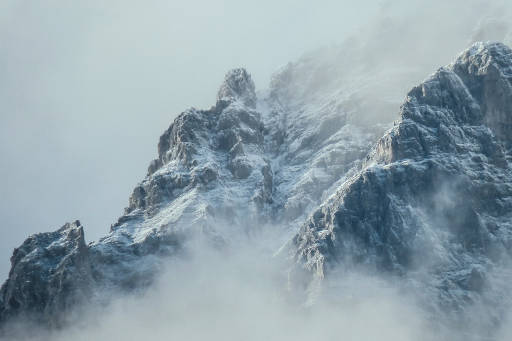 Picture of a beautiful landscape of winter mountains